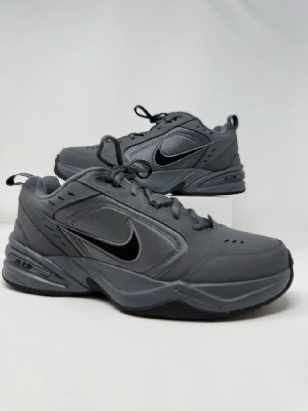 Nike Air Monarch IV Gray Black Sneakers Mens Size 10.5 Athletic Walking Dad Shoe - Picture 12 of 14